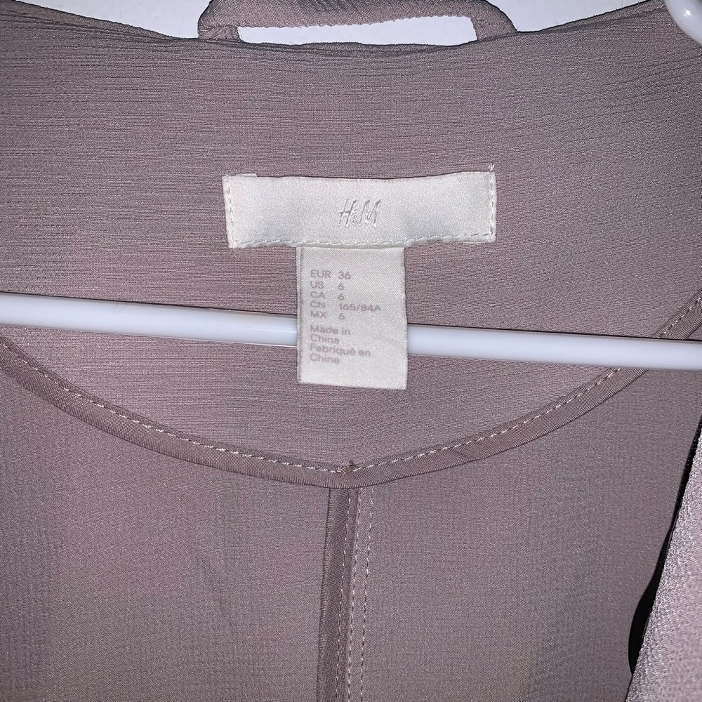 H&M Beige Three-Quarter Sleeve Trench Coat